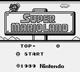 Super Mario Land Title Screen